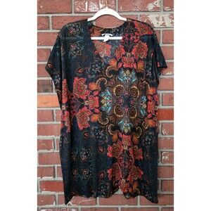 H&M Women’s Multicolor Paisley Kaftan Beach Pool Dress Sz M Excellent Condition